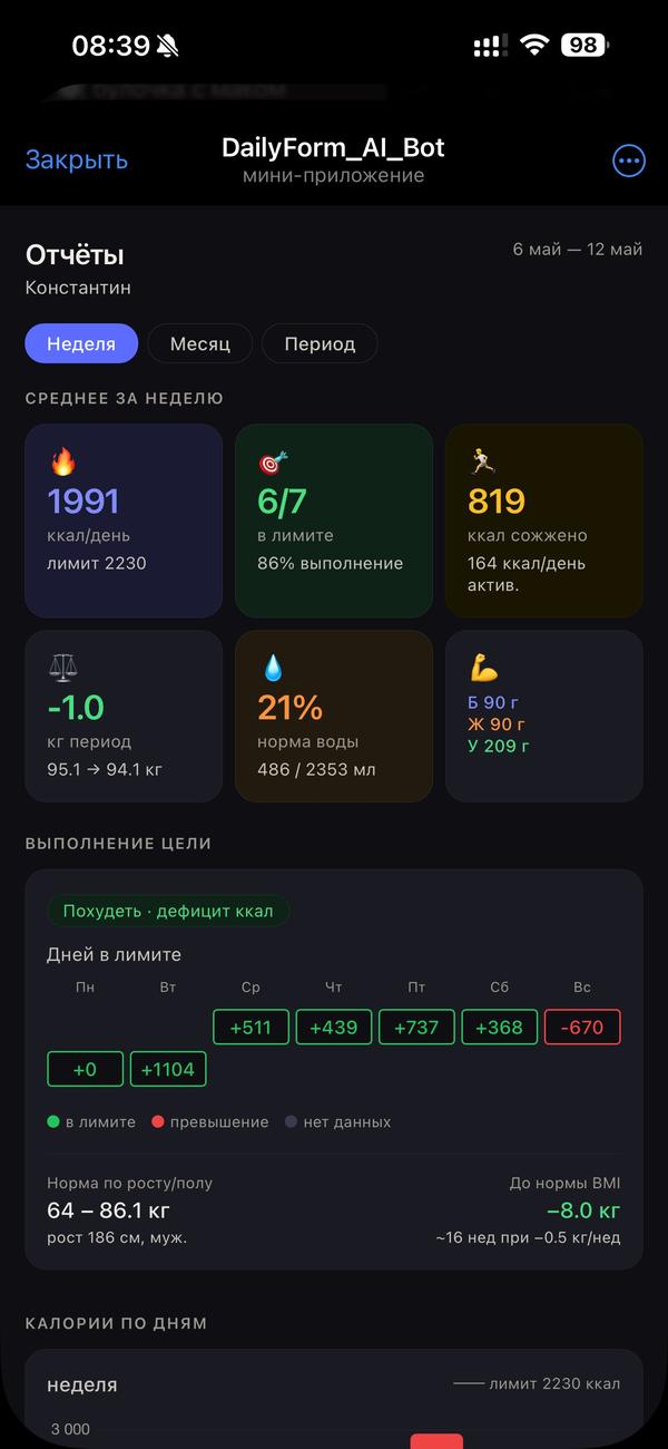 Отчёты WebApp